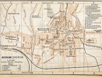 Mapa Agram, Zagreb 1895. godine